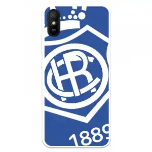 Funda Licencia Oficial Real Club Recreativo de Huelva Escudo Fondo Azul para Xiaomi Redmi 9A