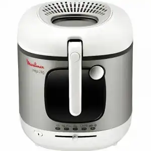 Moulinex Mega AM4800 Freidora de Aceite 3L 2100W Plata/Blanca