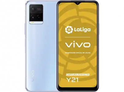 Móvil - vivo Y21, Blanco Perla, 64 GB, 4 GB RAM, 6.51" HD+, MediaTek Helio P35, 5000 mAh, Android