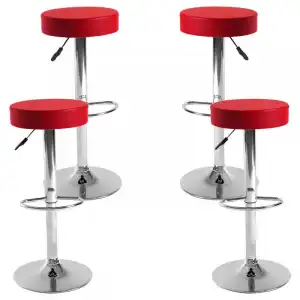 Packs Taburetes Altos - Pack 4 Taburetes Kros - Rojo