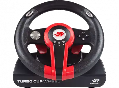 Volante - FR Tec Switch Turbo Cup Wheel, Base con Pedales, Para PC; Nintendo Switch™, OLED™, Negro y rojo