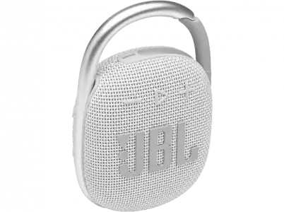 Altavoz inalámbrico - JBL Clip 4, 5 W, 10 horas, Bluetooth 5.1, IP67, Clip&Play, Blanco