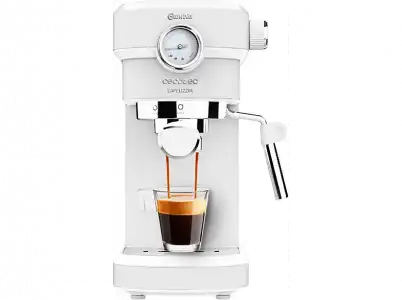 Cafetera express - Cecotec Cafelizzia 790 White Pro, 1350 W, 20 bar, ThermoBlock, Manómetro de control, Blanco