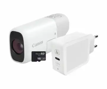 Canon Powershot Zoom Essential Kit White / Kit De Cámara Con Microsd Y Cargador Usb-c