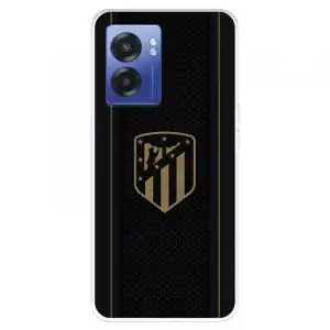 Funda Para Realme Narzo 50 5g Del Atlético De Madrid Escudo Dorado Fondo Negro - Licencia Oficial Atlético De Madrid