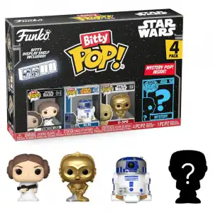 Funko Bitty Pop Star Wars Pack 4 Princesa Leia/R2-D2/C-3PO/Figura Misteriosa