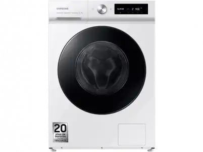 Lavadora carga frontal - Samsung BESPOKE WW11BB744DGWS3, 11 kg, 1400 rpm, Ecobubble™, Auto-dosificación, WiFi, Blanco