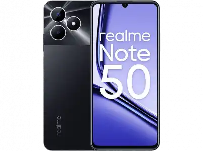 Móvil - realme Note 50, Midnight Black, 128 GB, 4GB, 6.7" HD+, Unisoc T612, 5000 mAh, Android