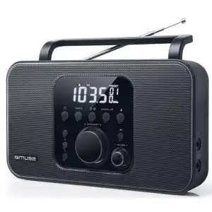 Muse M-091 R Radio Portátil Digital Negra