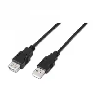 Nanocable Cable USB 2.0 Tipo A a USB Tipo A Macho/Hembra 3m Negro