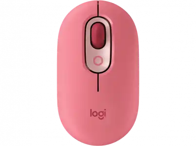 Ratón inalámbrico - Logitech POP, 4000 ppp, Óptico, Ambidiestro, Tecnología SilentTouch, SmartWheel, Multidispositivo, Multisistema, Rosa