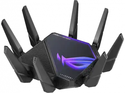 Router WiFi - ASUS GT-AXE16000, Wi-Fi 6E, 16000 Mbit/s, Nueva banda 6 GHz, Puerto WAN de 2.5 Gbps, Negro