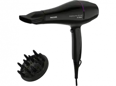 Secador - Philips BHD274/00 Pro DryCare, Ionizador, Thermoprotect, 2200W, 6 temperaturas y velocidades, Negro