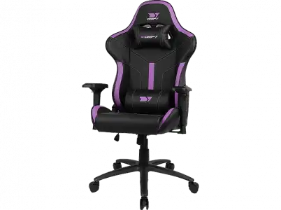 Silla gaming - Drift DR350, Polipiel, Reposabrazos 4D, Ruedas silenciosas, Inclinación, Violeta