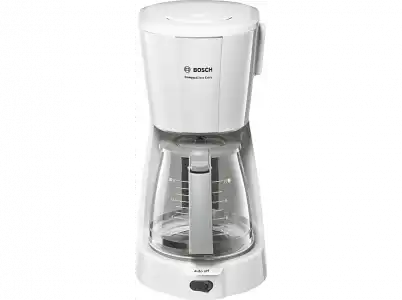 Cafetera de goteo - Bosch TKA3A031, Potencia 1100W, Capacidad para 10 tazas, Válvula antigoteo, Blanco