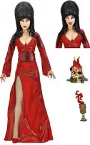 Figura NECA Elvira Mistress Of Dark Vestido rojo 20cm