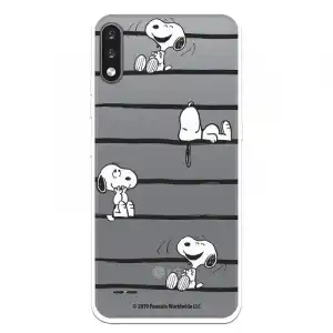 Funda Para Lg K22 Oficial De Peanuts Snoopy Rayas - Snoopy