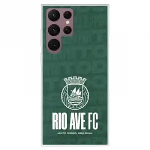 Funda para Samsung Galaxy S22 Ultra del Rio Ave FC Escudo Blanco - Licencia Oficial Rio Ave FC