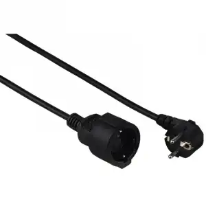 Hama Cable de Alimentación Alargador Schuko 10m Negro