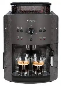 Krups - Cafetera Superautomática Essential EA810, Molinillo Cónico, Boquilla Cappuccino, 1450 W, 15 Bar, 1.7 L Gris