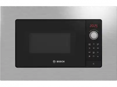 Microondas integrable - Bosch BEL623MS3, 800 W, 5 potencias, 20 l, Acero inoxidable