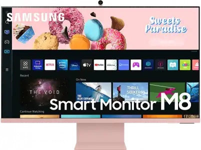 Monitor - Samsung Smart LS32BM80PUUXEN M8 , 32 ", UHD 4K, 4ms, 60 Hz, Rosa