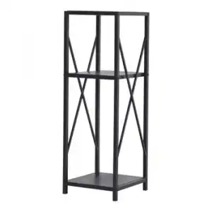 Soporte Para Leña Tinglev Acero 34 X 34 X 106 Cm Negro [en.casa]