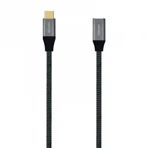 Aisens Cable Alargador USB-C 3.2 Macho/Hembra 1m Gris