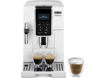 Cafetera superautomática - De'Longhi Dinamica ECAM350.35.W, Molinillo integrado, LCD Display, Blanco