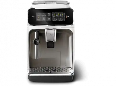 Cafetera superautomática - Philips EP3323/90, 1.8L, 2 bebidas, Espumador, Cromado blanco