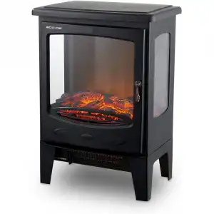 ECO-DE Chimenea Eléctrica Decorativa 1800W Negra
