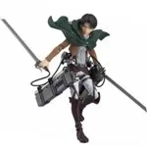 Figura Good Smile Ataque a los Titanes Levi con equipo Legión Scouting 14cm