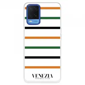 Funda Para Oppo A54 4g Del Venezia Fondo Blanco Rayas - Licencia Oficial Venezia Football Club