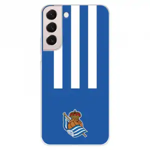 Funda para Samsung Galaxy S22 del Real Sociedad de Fútbol Real Rayas Verticales Licencia Oficial