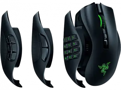 Ratón gaming - Razer Naga Pro, Inalámbrico, 20.000 ppp, Bluetooth, Hasta 20 botones, Autonomía 150 h, Negro