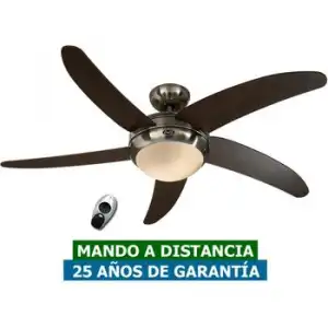 Ventilador De Techo Con Luz Casafan 9513278 Elica 132cm Wengué/ Cromo Cepillado