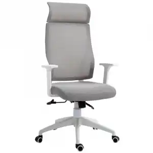 Vinsetto Silla de Oficina Ergonómica y Ajustable Gris