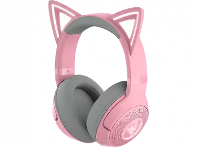 Auriculares gaming - Razer Kraken Kitty V2 BT, Bluetooth, Iluminación RGB, Autonomía hasta 40h, Orejas gatito, Negro