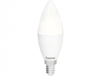 Bombilla inteligente - Hama E14, WiFi, Luz regulable, 4.5W, Alexa, Google Assistant, Blanco