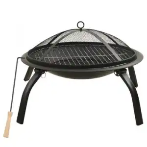 Brasero Y Barbacoa 2 En 1 Con Atizador Acero 56x56x49 Cm Vidaxl