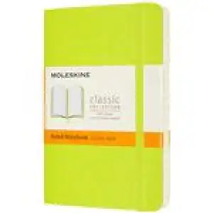 Cuaderno Moleskine Classic large rayas tapa blanda verde limón