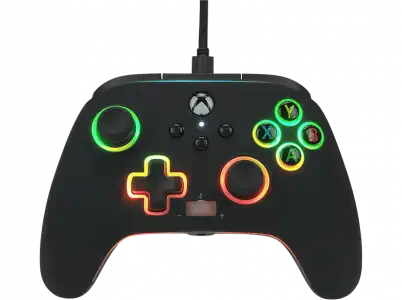 Mando - PowerA Spectra Infinity, Para mando Xbox Series X/S, Cable, USB, Jack 3.5 mm, Iluminación LED, Negro