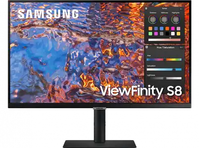 Monitor - Samsung Viewfinity S8 LS27B800PXUXEN, 27", UHD 4K, 5 ms, 60 Hz, HDMI, USB, Negro