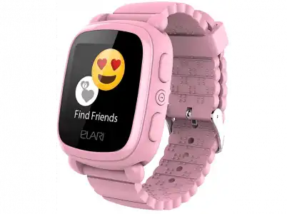 Smartwatch infantil - Elari KidPhone 2, Para niños, 1.4", GPS, Bluetooth, IP54, Botón SOS, Rosa