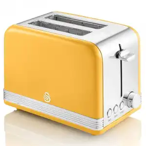 Swan ST19010CN Tostadora Retro 2 Rebanadas 815W Amarillo