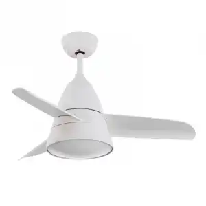 Techbrey Industrial Ventilador de Techo LED con Mando 91cm 40W Blanco