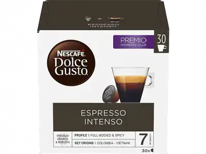 Cápsulas monodosis - Nescafé Dolce Gusto Magnum Espresso Intenso, Arábica y robusta, 30 Unidades