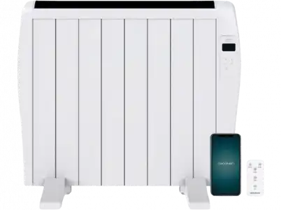 Emisor térmico - Cecotec Ready Warm 1800 Thermal Connected, 1200 W, 8 Elementos, 15 m², 3 Niveles, Blanco