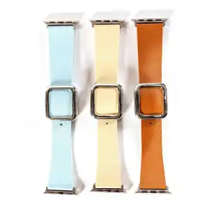 Friendly License - Pack 3 Correas PU Hebilla Para Apple Watch 38/40/41 Mm Rosa, Celeste, Marrón