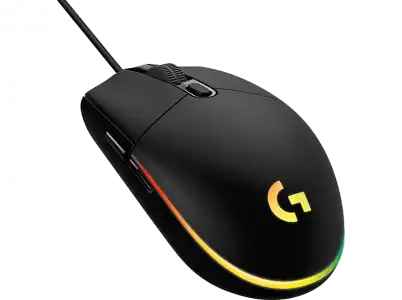 Ratón gaming - Logitech G203, Lightsync 2nd Gen, 8000DPI, Botones personalizables, RGB, Negro